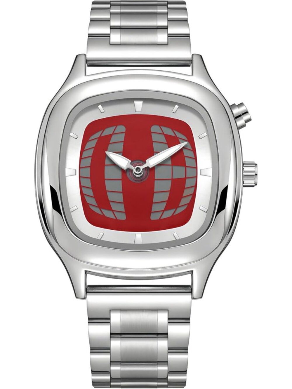 Stylish Modern Stainless Steel Analog Watch with Unique Colorful Dial - Everyday
